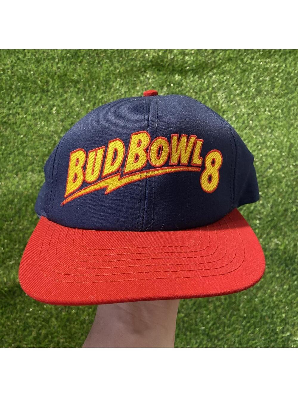 Vintage 90’s College NCAA Bud Bowl 8 red and navy snapback hat